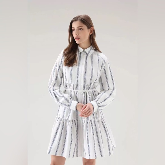 Woolrich Dresses & Skirts - Woolrich NWT Geo Jacquard Mini‎ Dress Milky Cream Size Small